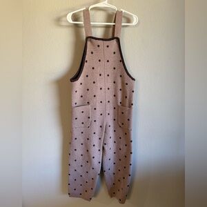 Zara Knit Polka Dot Overalls